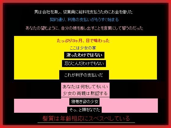 借金の利息として両親の公認を受け、あなたは深く眠った少女の部屋で一晩過ごす【もふもふも】