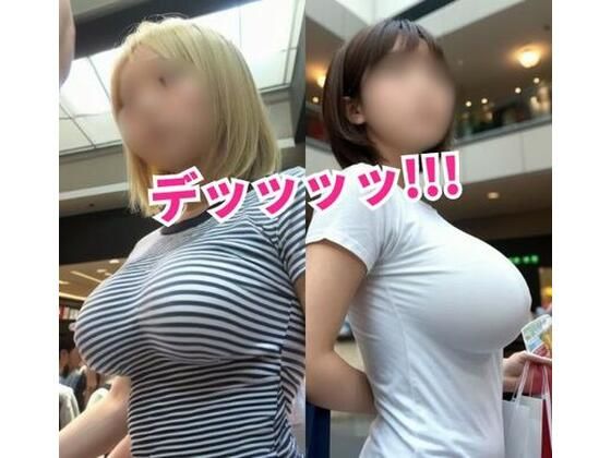 デッッッッ！！！ ショッピングモールで見かけた着衣巨乳100人をロックオン！【AI美女】